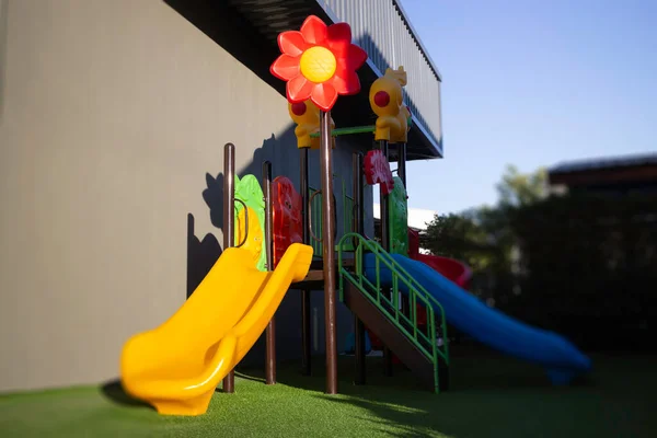 Colorful Children Playground Yard Stock Photo — Stock Photo, Image