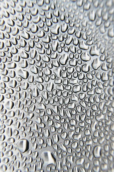 Gotas Água Superfície Vidro — Fotografia de Stock