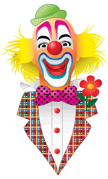 Cirkus Clown Rolig Glädje Glad Karneval Leende Illustration — Stockfoto