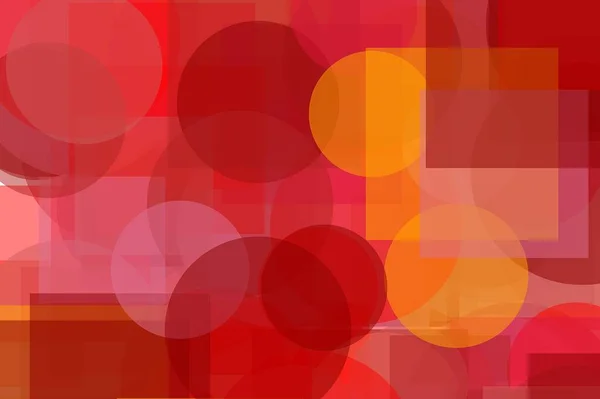 Absztrakt Minimalista Piros Narancs Illusztráció Körök Terek Hasznos Mint Háttér — Stock Fotó
