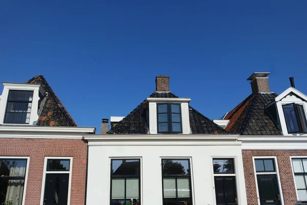 Vista Fachada Casa Ciudad Amsterdam —  Fotos de Stock