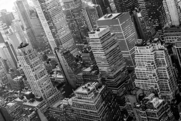 Вид Воздуха Нью Йорк Городских Небоскребов Центре Манхэттена Нью Йорк — стоковое фото