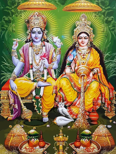 ラーマ ホーリー ムランの神々神話ヒンドゥー教のイラスト — ストック写真