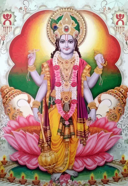 Lord Surya Sole Shell Santa Mitologia Induismo Illustrazione — Foto Stock