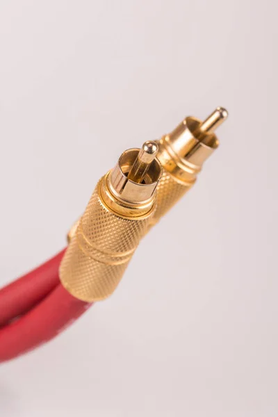 Primer Plano Cable Rojo Blanco — Foto de Stock