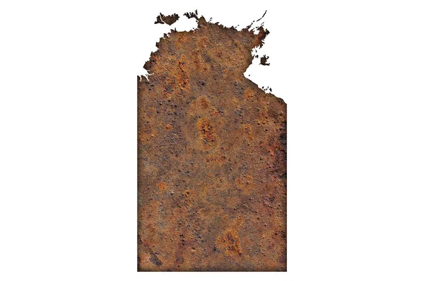 Rusty Metal Plate White Background — Stock Photo, Image