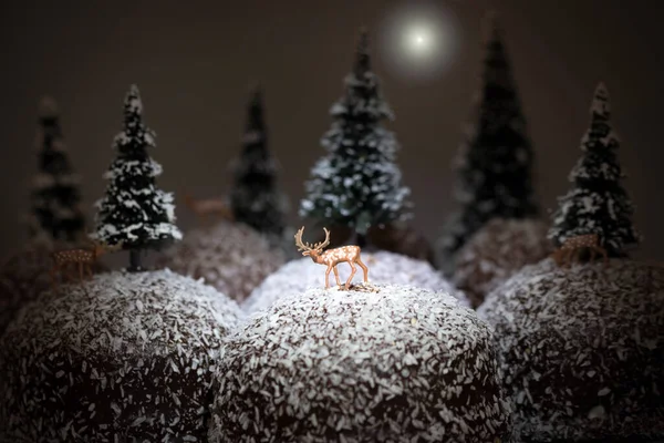 Cervo Miniatura Marshmallow Ricoperto Cioccolato — Foto Stock
