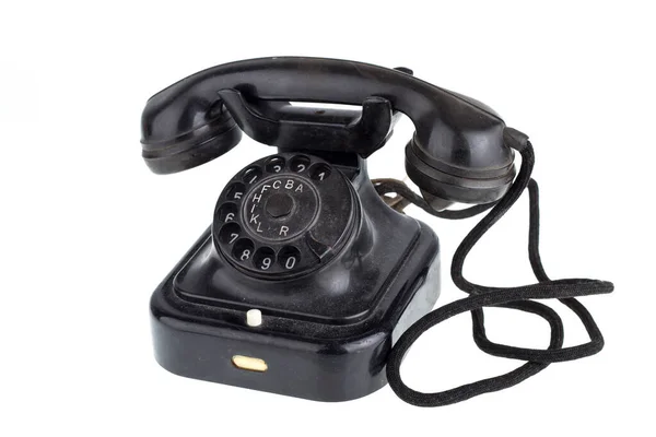 Altes Telefon Isoliert Auf Weißem Hintergrund — Stockfoto
