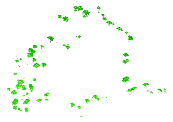 Grön Och Blå Karta Över Mexiko Vektor Illustration Med Lutning — Stockfoto