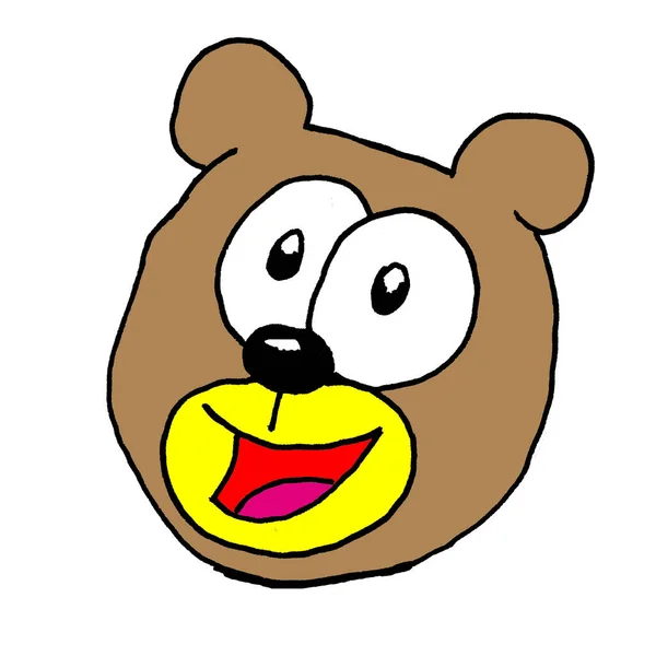 Vector Illustration Cartoon Bear — Stock Photo, Image