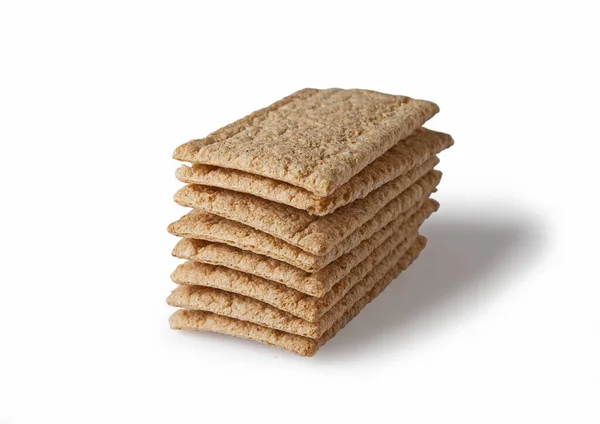 Stack Wheat Bread Isolated White Background — Stock Photo, Image