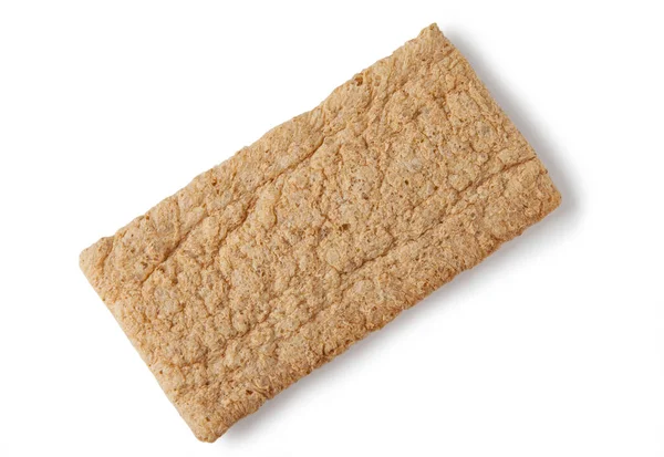 Nahaufnahme Eines Brotstücks Isoliert Auf Weißem Hintergrund — Stockfoto