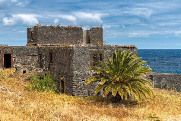 Ruin Burnt Out Building Island Madeira — Stock Photo, Image