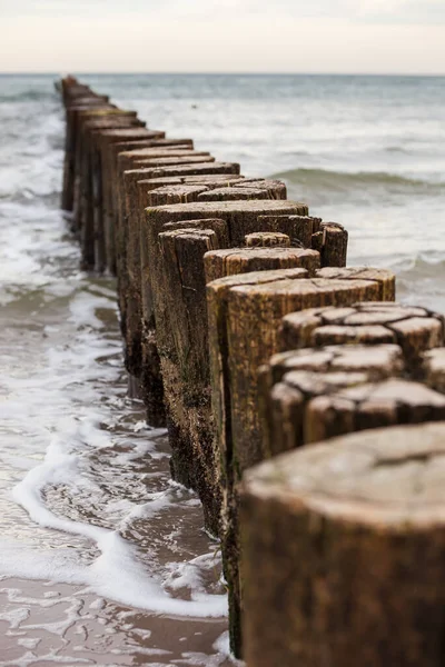 Jetée Bois Sur Plage — Photo