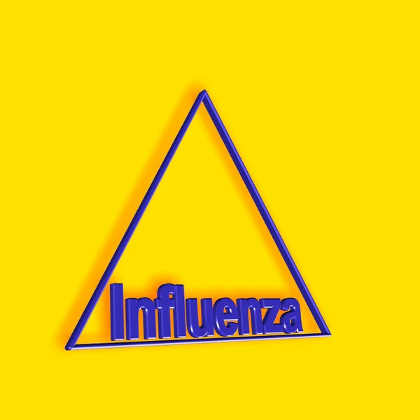 Influenza Word Vagy Szöveg Illusztráció Renderelés — Stock Fotó