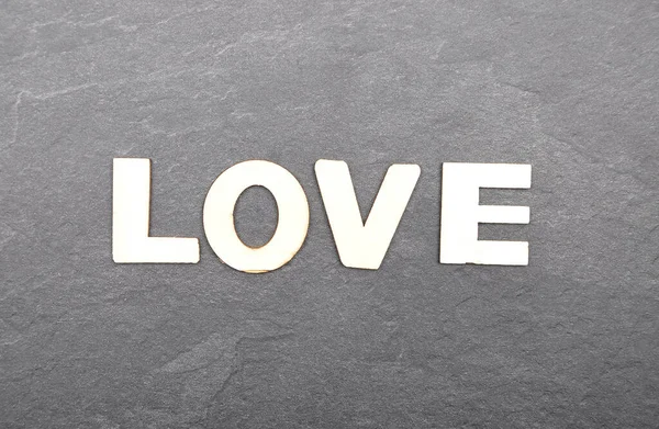 Palavra Amor Escrito Quadro Negro — Fotografia de Stock