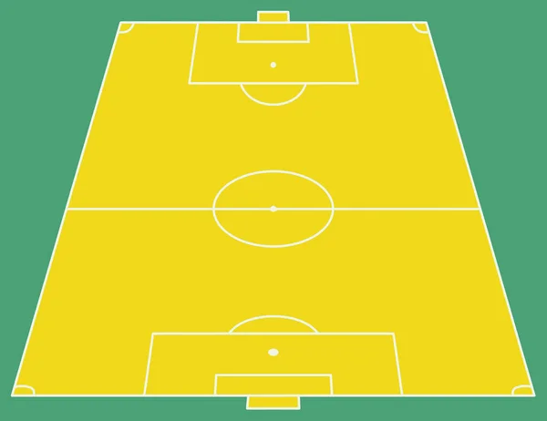 Voetbalveld Met Voetbal Vectorillustratie — Stockfoto