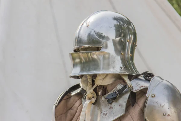 Knight Helmet Sword Shield — Stock Photo, Image
