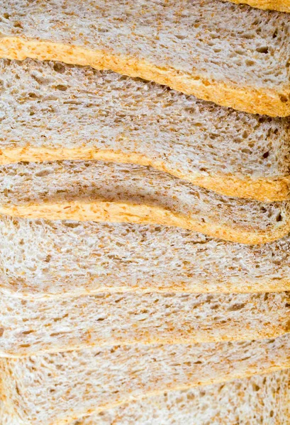 Nahaufnahme Von Brot Auf Weißem Hintergrund — Stockfoto