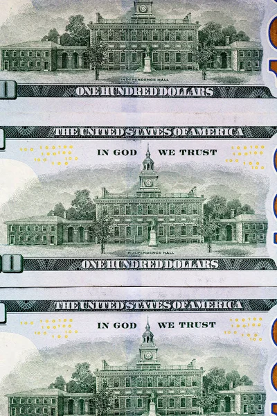 Nová Bankovka Sto Dolarů Hotovosti Detailní Záběr Pravých Bankovek — Stock fotografie