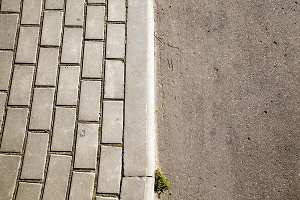 Bau Einer Neuen Straße Einem Neuen Modernen Gebiet Baustelle Während — Stockfoto