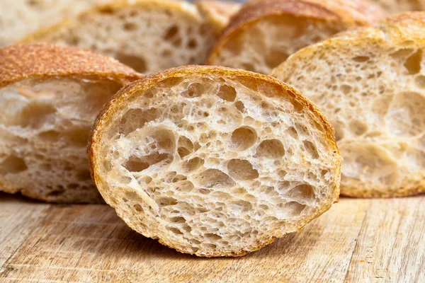 Long Fresh Flavored Bread Crisp Crust Soft Fresh Flesh Food — Stock Photo, Image