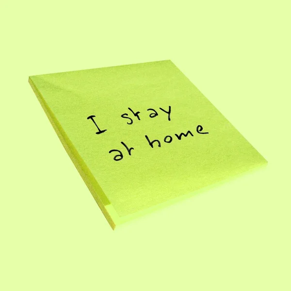 Sticky Note Pen Green Background — Stock Photo, Image