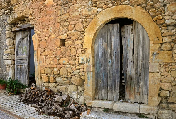 Gammal Stendörr Staden Jerusalem Israel — Stockfoto