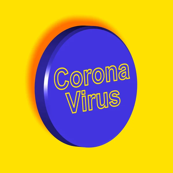 Corona Virus Слово Або Текст Ілюстрація Рендеринг — стокове фото