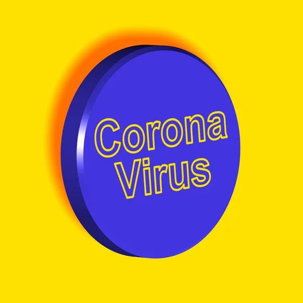 Corona Virus Wort Oder Text Als Illustration Rendering — Stockfoto