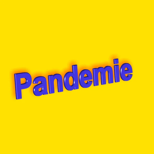 Pandemic Word Text Illustration Rendering — Stock Photo, Image