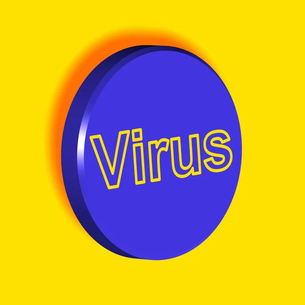 Virus Word Text Illustration Rendering — Stock Photo, Image