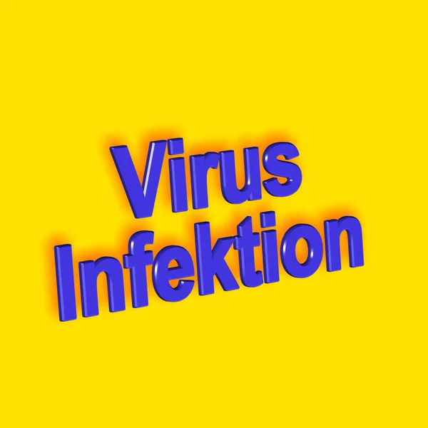 Virusinfektion Word Eller Text Som Illustration Rendering — Stockfoto