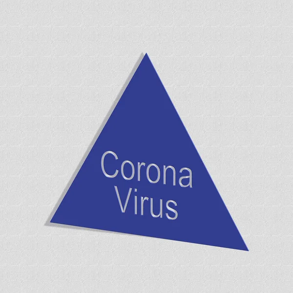 Corona Virus Woord Tekst Als Illustratie Rendering — Stockfoto