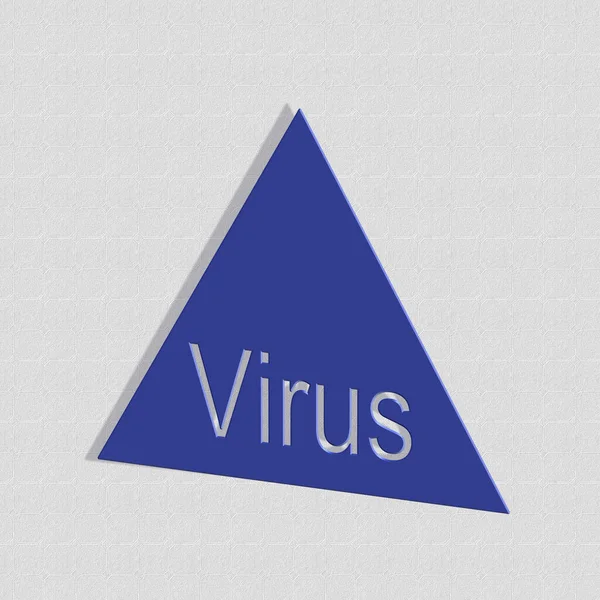 Virus Woord Tekst Als Illustratie Rendering — Stockfoto