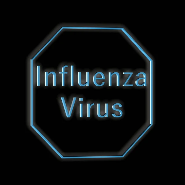 Influenza Virus Word Text Illustration Rendering — Stock Photo, Image