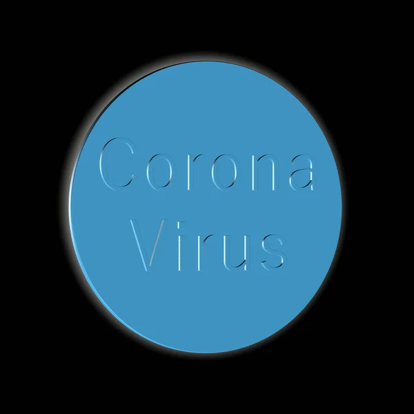 Corona Virus 文字或文字作为3D插图 3D渲染 — 图库照片