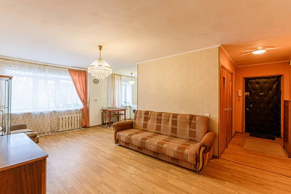 Rosja Moskwa Grudnia 2019 Wnętrza Pokoju Mieszkanie Nowoczesne Jasne Przytulne — Zdjęcie stockowe
