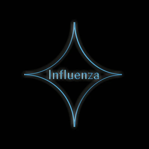 Influenza Palabra Texto Como Ilustración Representación — Foto de Stock