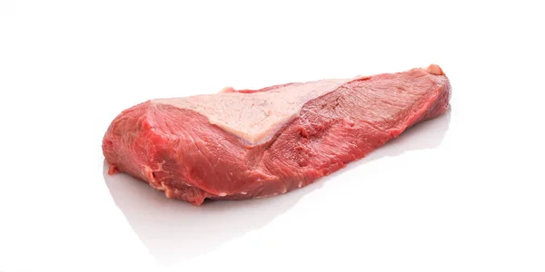 Rohes Rindersteak Isoliert Auf Weißem Hintergrund — Stockfoto