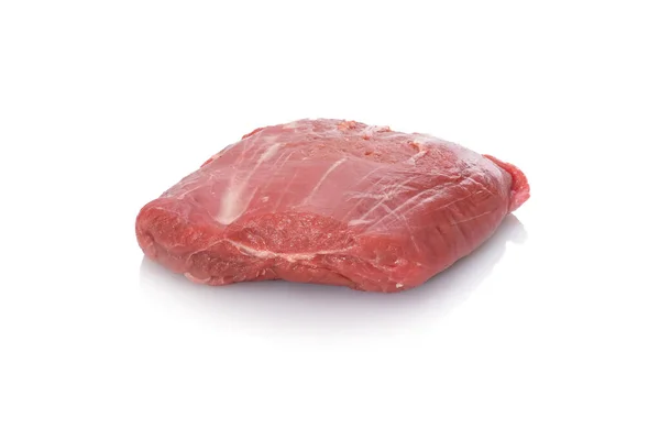 Obearbetat Fläskkött Isolerat Vit Bakgrund — Stockfoto