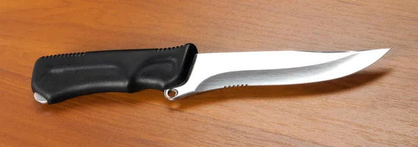 Cuchillo Tenedor Sobre Fondo Madera —  Fotos de Stock