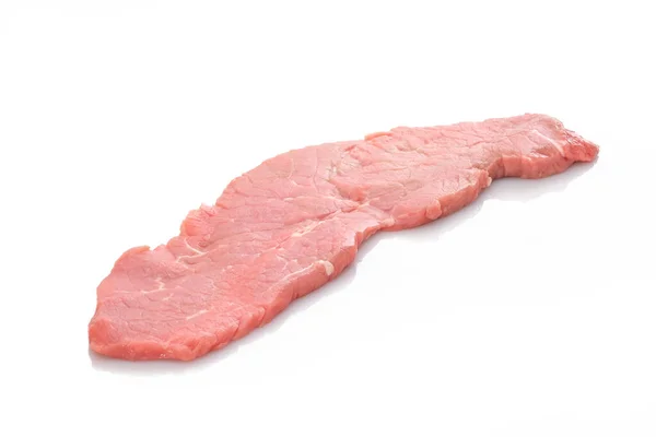 Carne Cerdo Cruda Aislada Sobre Fondo Blanco — Foto de Stock