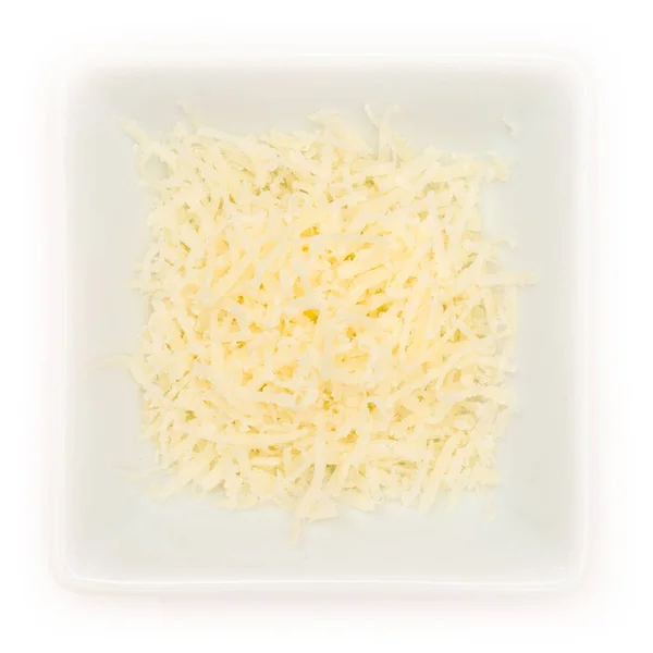 意大利烤乳酪在一个白色的碗中 在顶部的视野 — 图库照片