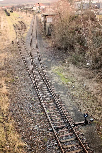 Weichen Schienen Szenen Aus Der Eisenbahngeschichte — Stockfoto