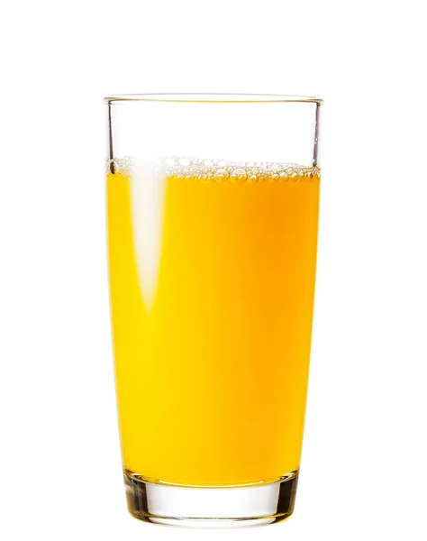 Vaso Zumo Naranja Aislado Sobre Fondo Blanco — Foto de Stock