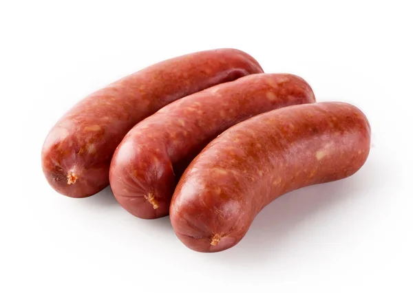 Raw Sausage Isolated White Background — Stock Photo, Image