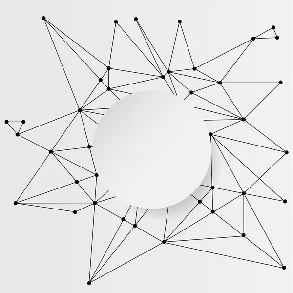 Resumo Fundo Vetorial Com Linhas Conectadas Estrutura Conexão — Fotografia de Stock