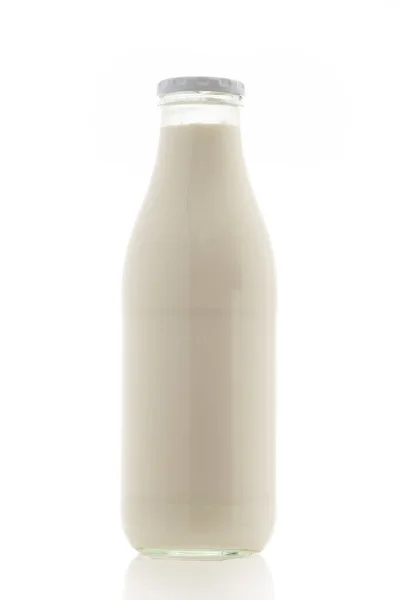 Láhev Mléka Izolované Bílém Pozadí — Stock fotografie