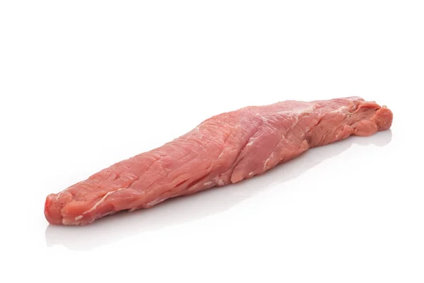 Obearbetat Fläskkött Isolerat Vit Bakgrund — Stockfoto